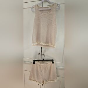 Cozy Cream Knit Short Set